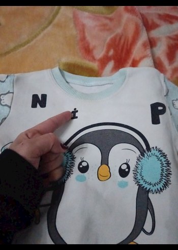 Mavi Kolsuz Pamuklu Bebek Takımı - Görsel 3