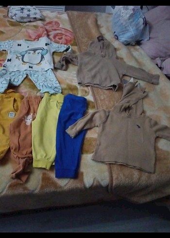 Mavi Kolsuz Pamuklu Bebek Takımı - Görsel 2