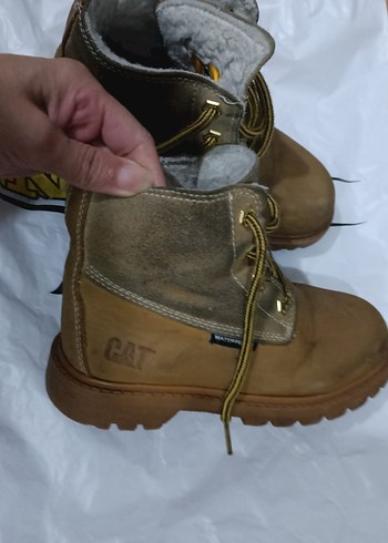 cat kahverengi Süet Çocuk Botu - Görsel 4