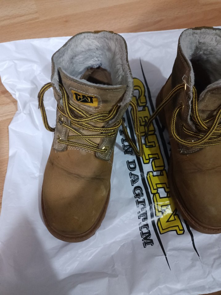 cat kahverengi Süet Çocuk Botu - Görsel 2