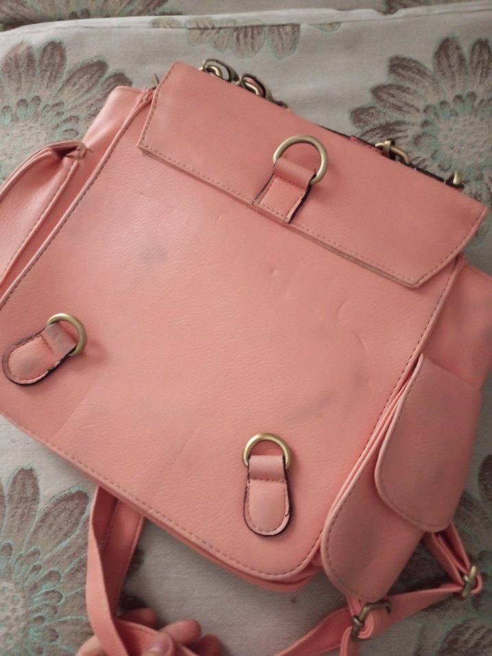Pembe Deri Tokalı Kadın Çanta - Görsel 3