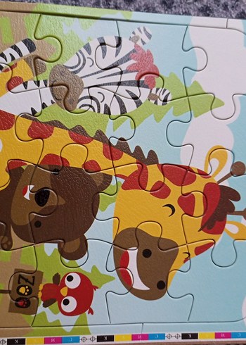 Renkli Hayvan Temalı 16 Parça Çocuk Yapbozu - Görsel 3