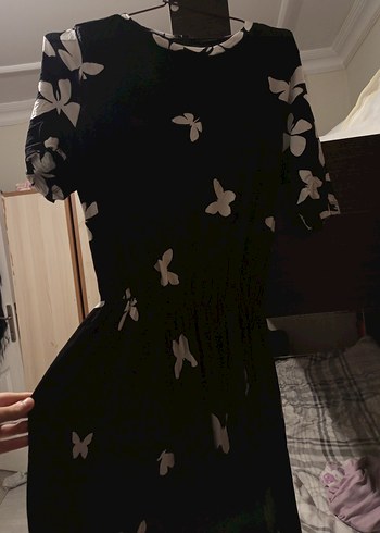 Siyah uzun elbise - Görsel 4