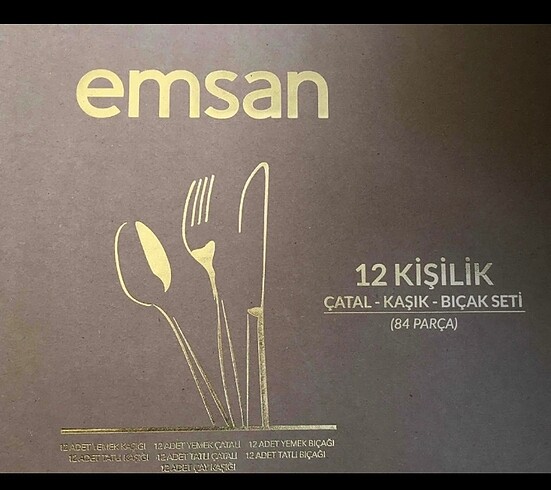 Emsan Çatal Bıçak Kaşık Takımı