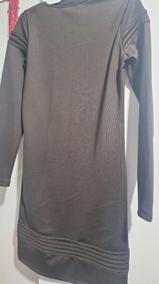 Kahverengi Kadın yarım Kollu Elbise - Görsel 2