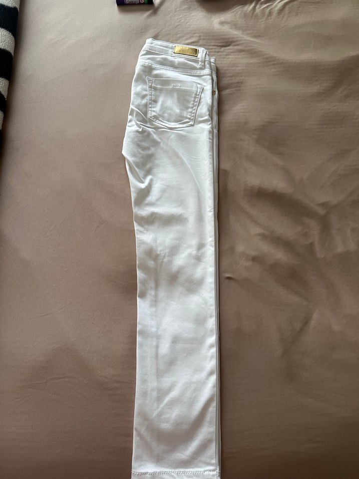 Kız çocuk Beyaz Denim Pantolon 8-9 - Görsel 2