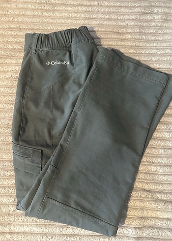 Columbia Gri Rahat Unisex Cocuk Kargo Pantolon S