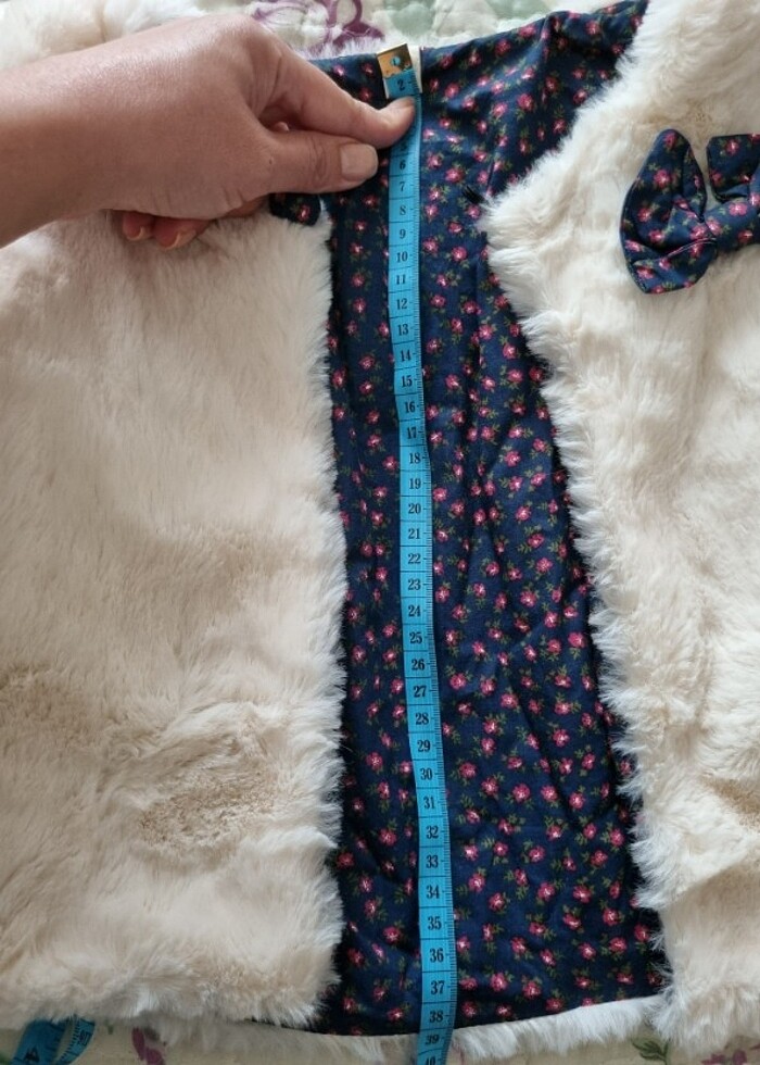 Kiz çocuğu astarlı kürk panço (yeni) 3 yaş - Görsel 3