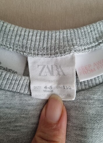 Zara 4_5 yaş kız çocuk sweatshirt - Görsel 3