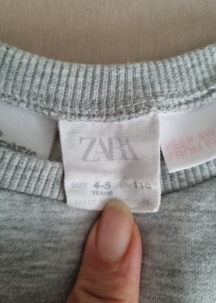 Zara 4_5 yaş kız çocuk sweatshirt - Görsel 3