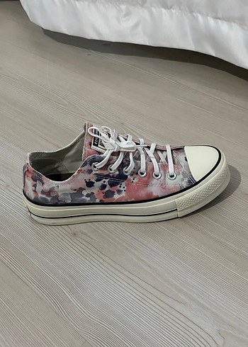 Pembe Tie-Dye Kalın Taban Spor Ayakkabı - Görsel 3