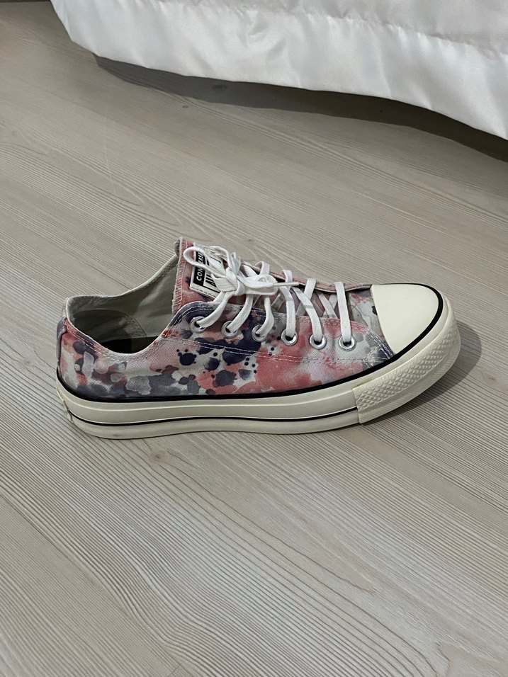 Pembe Tie-Dye Kalın Taban Spor Ayakkabı - Görsel 3