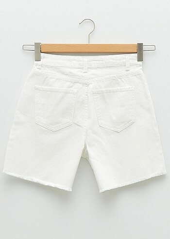 yüksek bel jean şort - Görsel 6