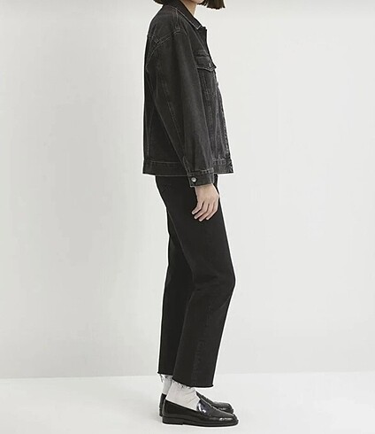 Mavi LUNA Mid Smoke Colle Antrasit Kadın Denim Ceket - Görsel 6