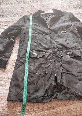 Siyah Fermuarlı Kadın yağmurluk trençkot - Görsel 3