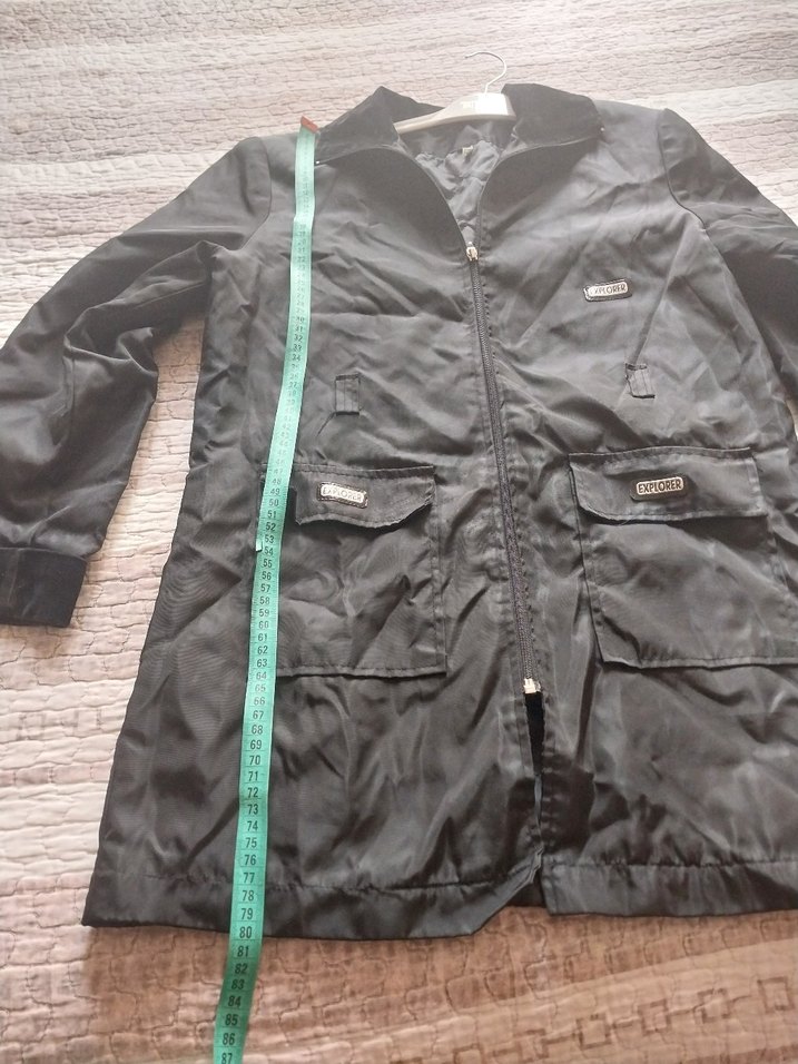 Siyah Fermuarlı Kadın yağmurluk trençkot - Görsel 3