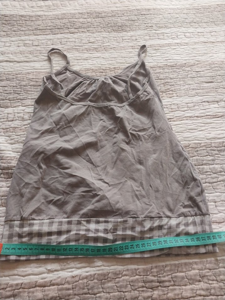 Gri baskı desenli askılı badi - Görsel 2