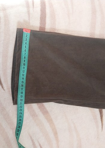 beli lastikli  Rahat Kesim Kadın kadife fitilli  Pantolon - Görsel 3