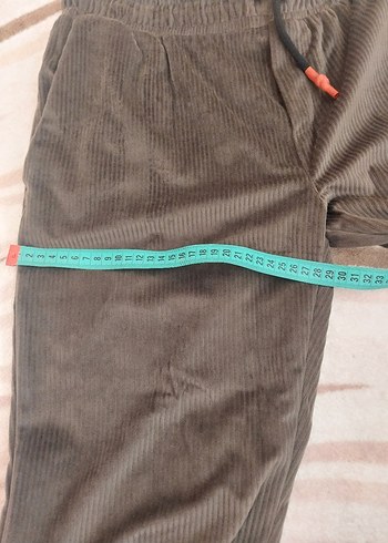 beli lastikli  Rahat Kesim Kadın kadife fitilli  Pantolon - Görsel 2