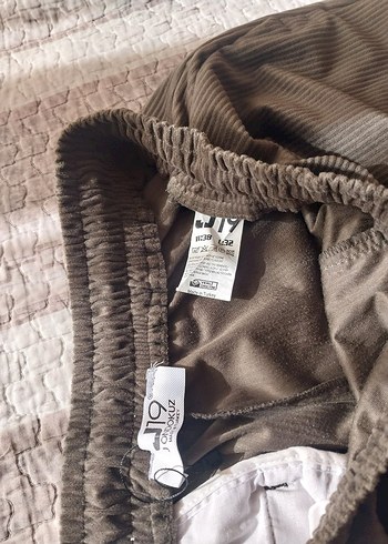 beli lastikli  Rahat Kesim Kadın kadife fitilli  Pantolon - Görsel 5