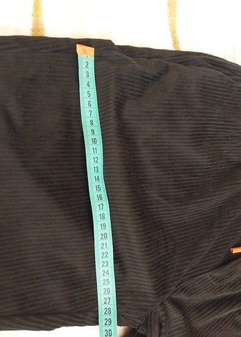 lacivert Kadın kadife fitilliRahat Pantolon - Görsel 4