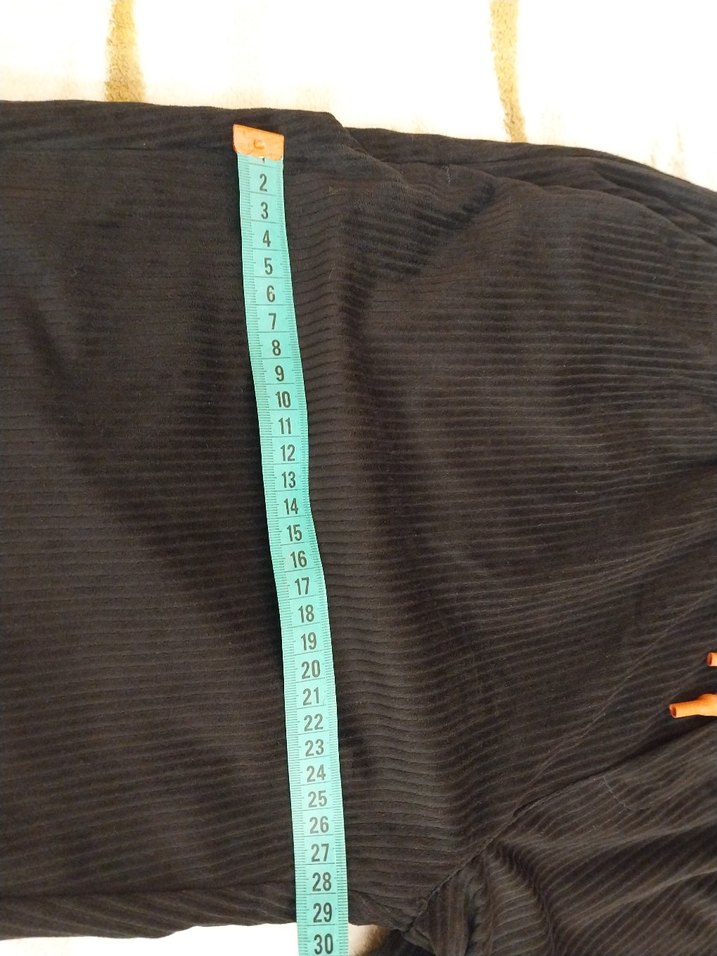 lacivert Kadın kadife fitilliRahat Pantolon - Görsel 4