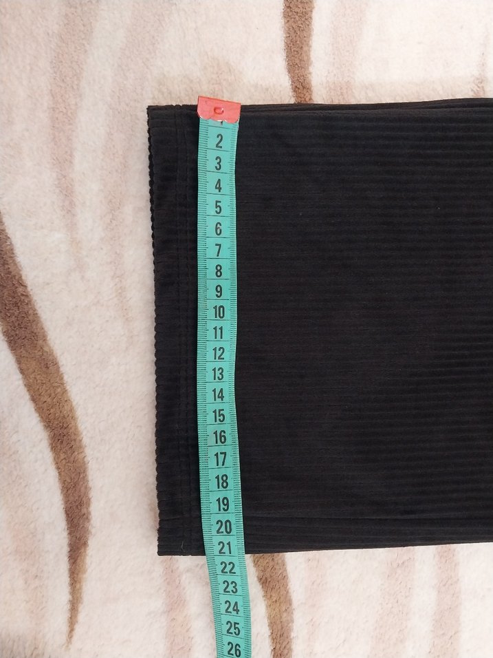 lacivert Kadın kadife fitilliRahat Pantolon - Görsel 3