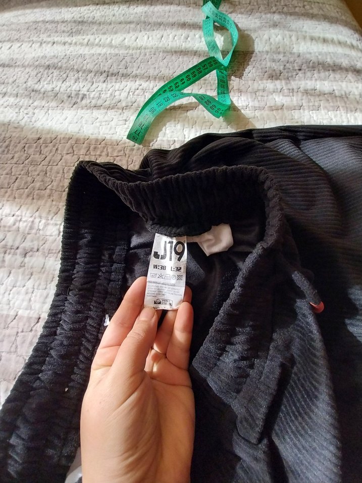 lacivert Kadın kadife fitilliRahat Pantolon - Görsel 2