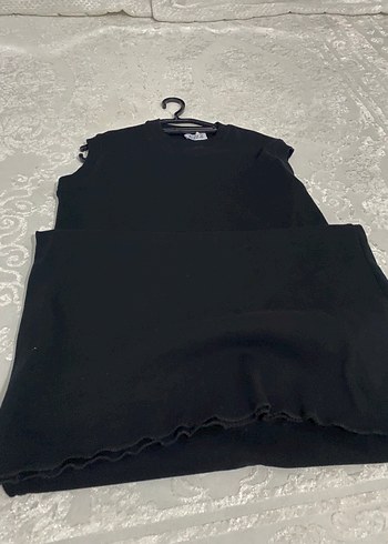 Diğer Siyah Uzun Drape Kadın Etek