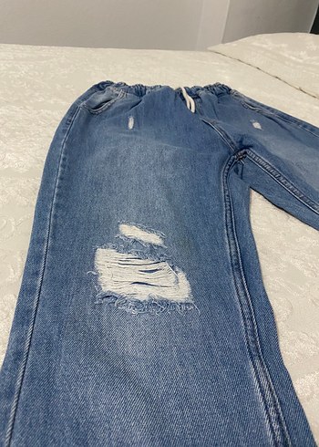 Diğer Mavi Rahat Kesim Midi Kadın Kot Pantolon