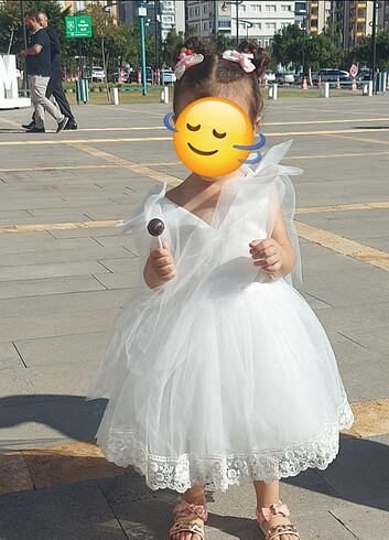 18-24 Ay Beden 2 yaş kuyruklu gelinlik