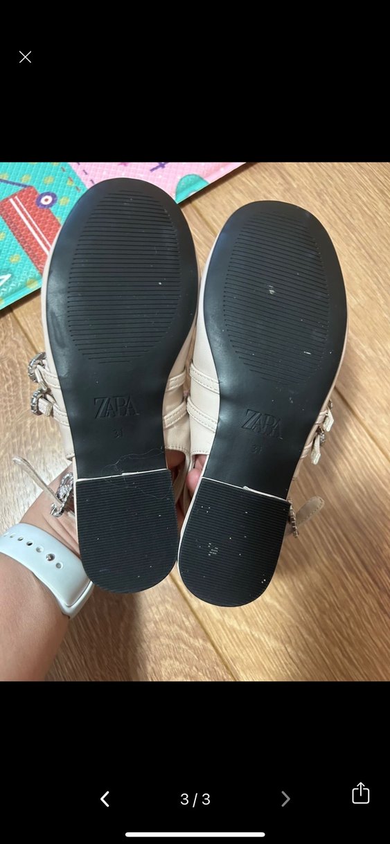 Bej Kız Çocuk Tokalı Babet - Görsel 3