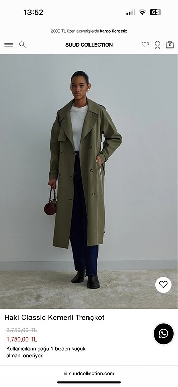 Suud Collection Suud trençkot