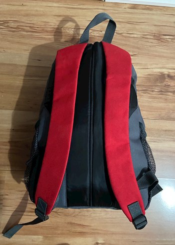 Sıfır Spor Sırt Çantası, Fermuarlı, Kırmızı-Gri - Görsel 2