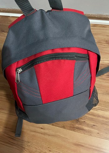 Sıfır Spor Sırt Çantası, Fermuarlı, Kırmızı-Gri - Görsel 4