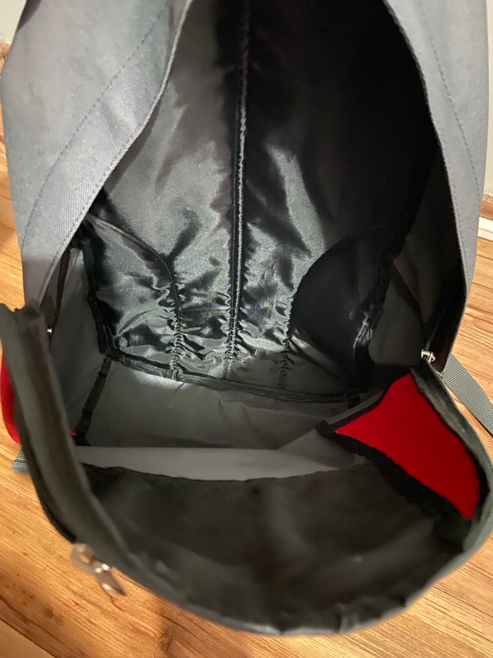 Sıfır Spor Sırt Çantası, Fermuarlı, Kırmızı-Gri - Görsel 5