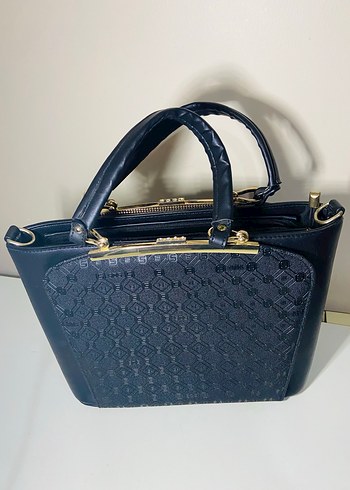 Sıfır şık Klasik Siyah Deri Kadın Çanta - Görsel 2