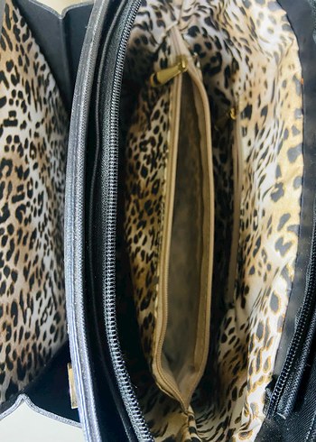 Sıfır şık Klasik Siyah Deri Kadın Çanta - Görsel 6