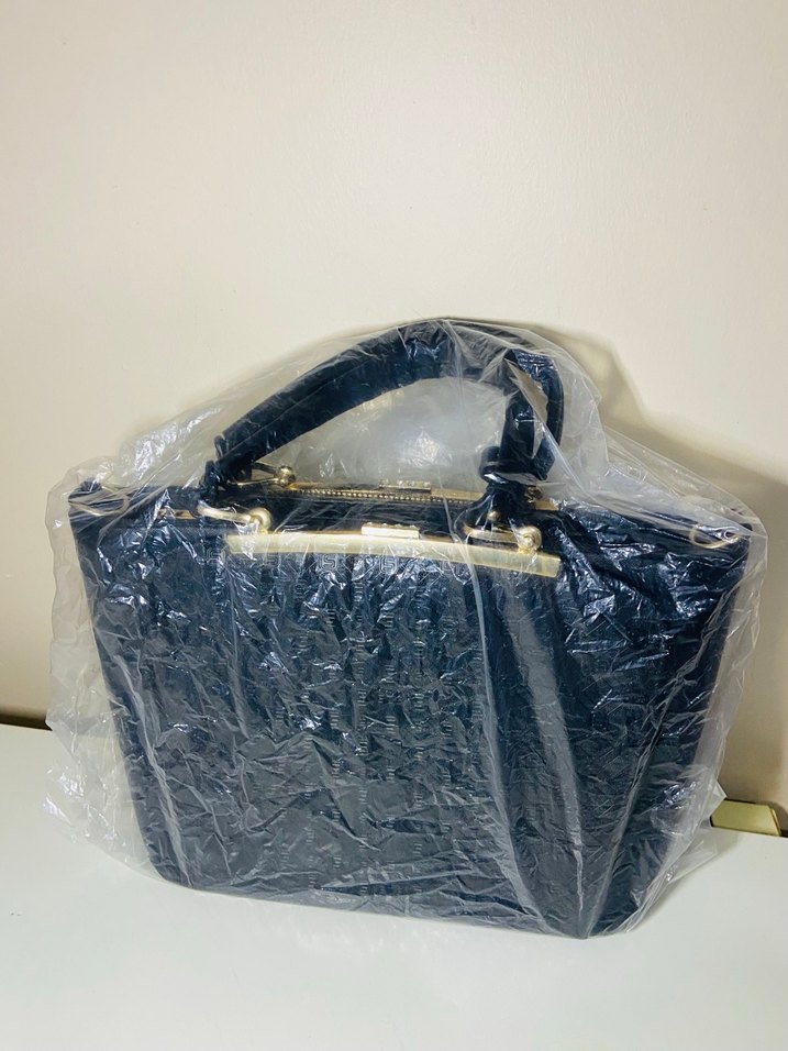 Sıfır şık Klasik Siyah Deri Kadın Çanta - Görsel 3