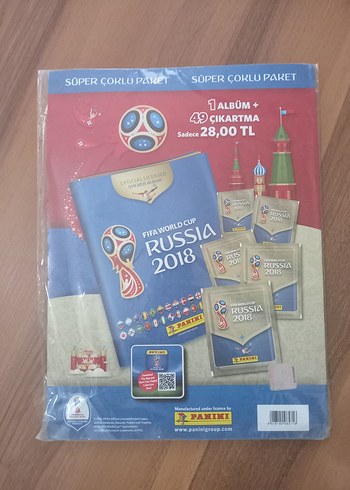 2018 Rusya FIFA Dünya Kupası Albümü ve 49 Çıkartma