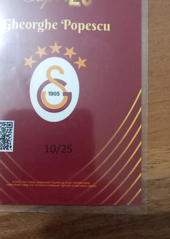 Gheorghe Popescu Futbol Kartı 25 Numara