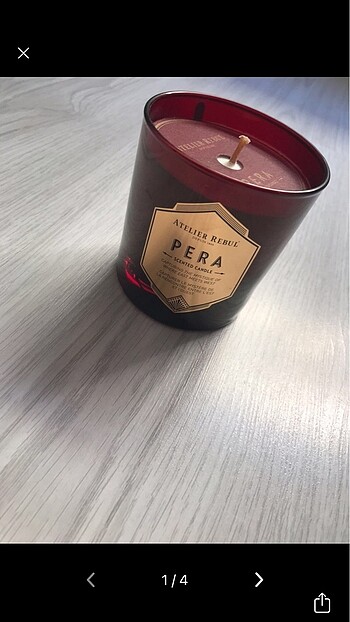  Beden bordo Renk Atellier rebul kokulu mum sıfır orjinal