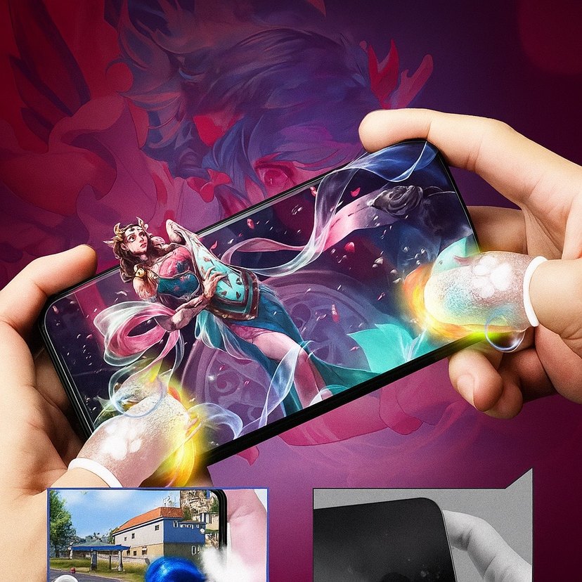 Pubg parmak eldiveni Pembe  Kedili - Görsel 2