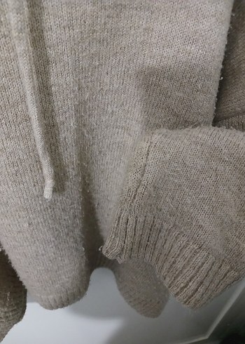 Bej Kadın Örgü Yün Kazak - Görsel 3