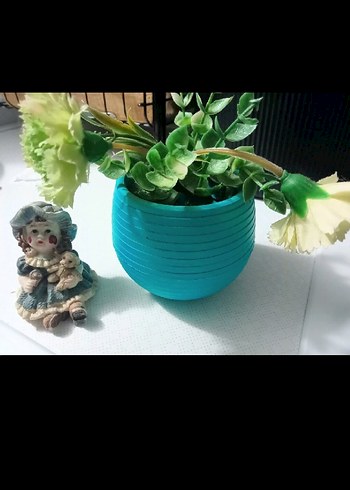 Siyah 3'lü Düşünen Figür Seti/ plastik çiçek - Görsel 2