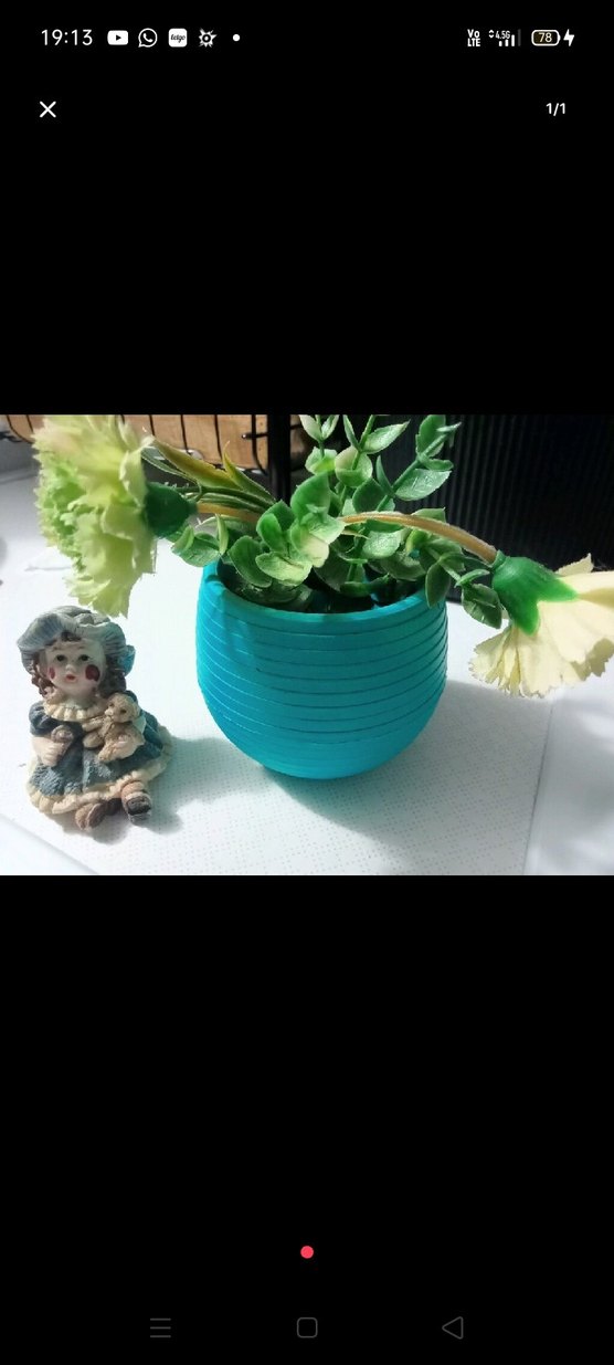 Siyah 3'lü Düşünen Figür Seti/ plastik çiçek - Görsel 2