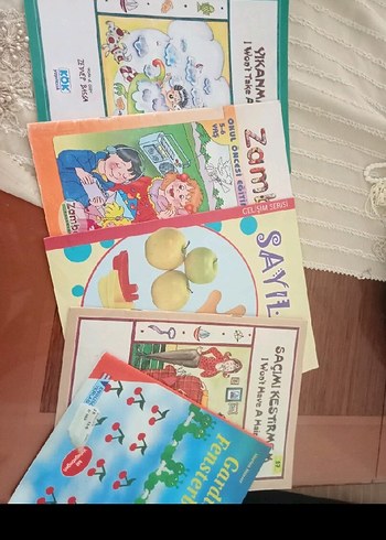 Çocuklar için eğitici kitap seti ve ahşap Eğitici Saat - Görsel 2