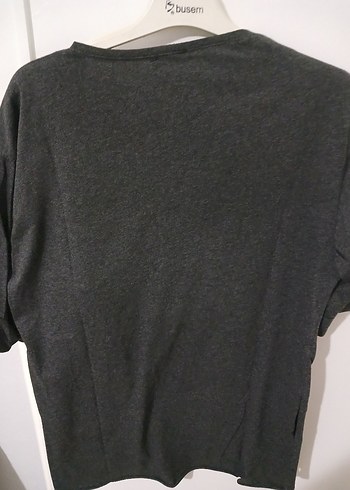 s Beden gri Renk Oversize yırtmaçlı Tişört