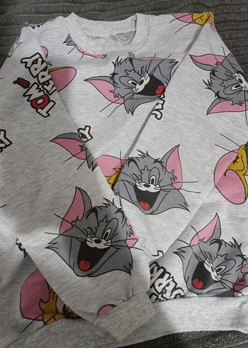 Tom ve Jerry Baskılı Gri Kız Eşofman Altı - Görsel 5