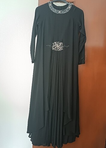 Siyah taşlı abaya